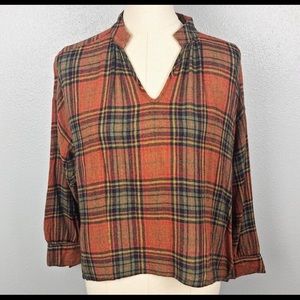 Madewell wool plaid pop over
